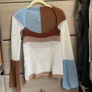 Crochet knit long sleeve